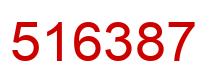 Number 516387 red image