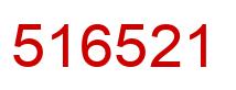 Number 516521 red image