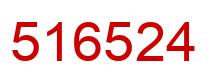 Number 516524 red image