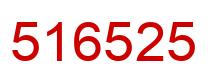 Number 516525 red image