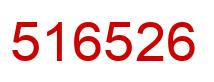 Number 516526 red image