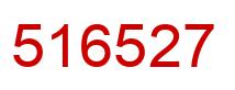 Number 516527 red image