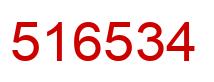 Number 516534 red image