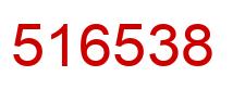 Number 516538 red image