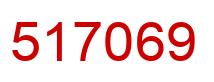 Number 517069 red image