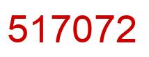 Number 517072 red image