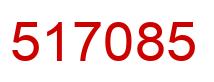 Number 517085 red image
