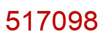 Number 517098 red image