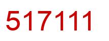 Number 517111 red image