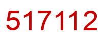 Number 517112 red image