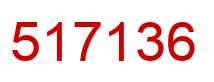 Number 517136 red image