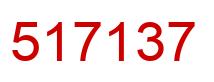 Number 517137 red image