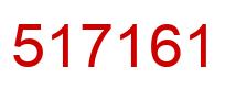 Number 517161 red image