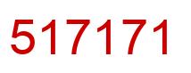 Número 517171 imagen rojo