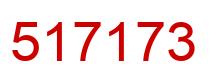 Number 517173 red image