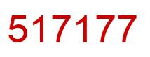 Number 517177 red image
