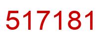 Number 517181 red image