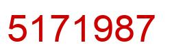 Number 5171987 red image