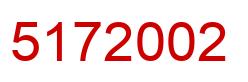 Number 5172002 red image