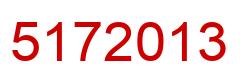 Number 5172013 red image