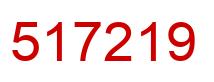 Number 517219 red image