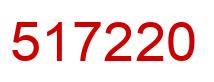 Number 517220 red image