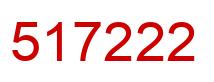 Number 517222 red image