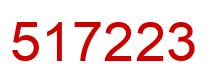 Number 517223 red image