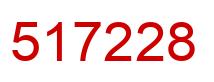 Número 517228 imagen rojo