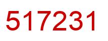 Número 517231 imagen rojo