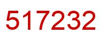 Número 517232 imagen rojo