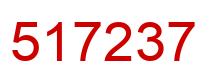 Number 517237 red image