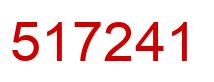 Número 517241 imagen rojo