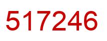 Number 517246 red image