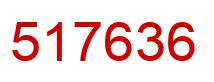 Number 517636 red image