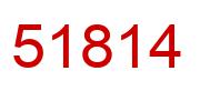 Number 51814 red image