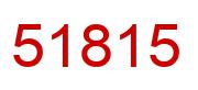 Number 51815 red image