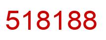 Number 518188 red image