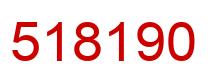 Number 518190 red image