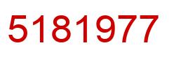 Number 5181977 red image