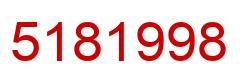 Number 5181998 red image