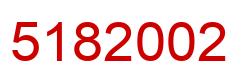 Number 5182002 red image