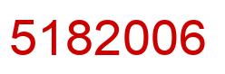 Number 5182006 red image