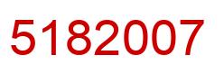 Number 5182007 red image