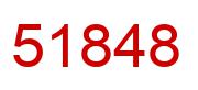 Number 51848 red image