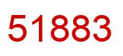 Number 51883 red image