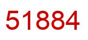 Number 51884 red image