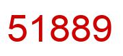 Number 51889 red image