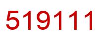Number 519111 red image