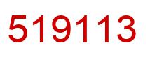 Number 519113 red image
